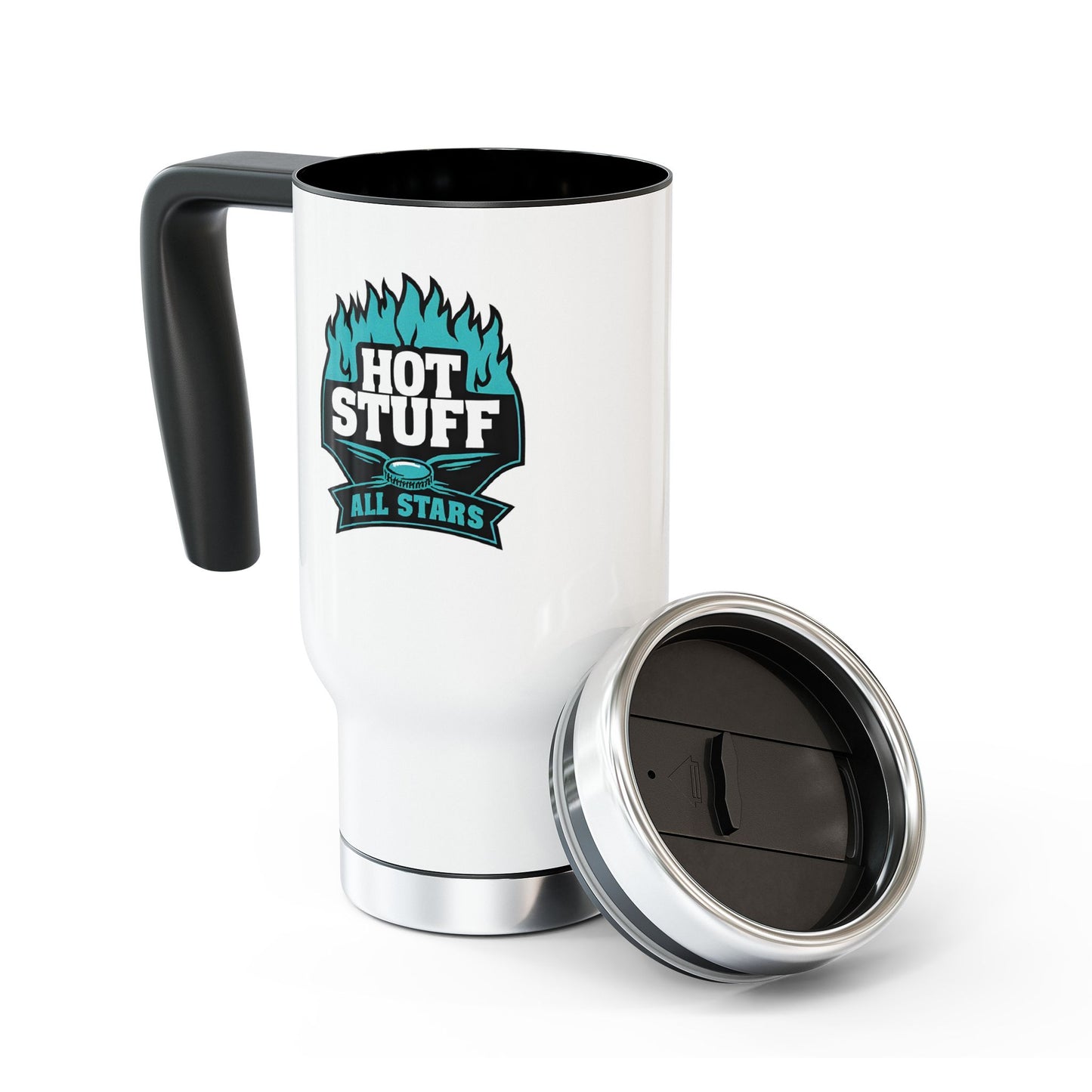 Stainless Steel Travel Mug with Handle, 14oz